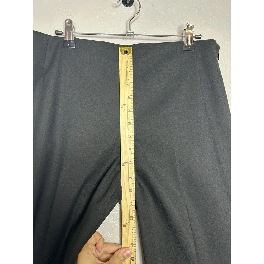 PEARL By Lela Rose Black Side Zip Cropped Office Career Pants Size 12